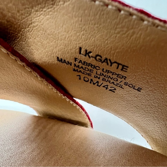 Lucky Brand Gayte Red Gingham Slide Flat Platform Y2K Slide Sandal Size 10 EUC - Picture 7 of 9